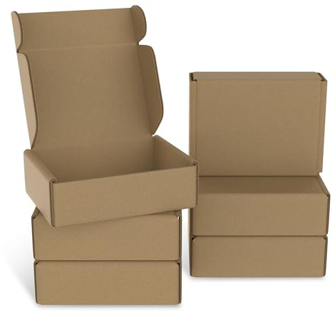 NAIZY Maxibrief Lot de 20 cartons d'expédition en carton ondulé 150 x 100 x 40 mm Charge max. 8 kg Marron