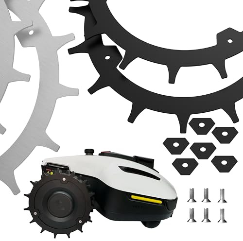 ROBO CLAWS dubbar för MAMMOTION YUKA Mini – Premium Black Line – svart belagd – rostfritt stål – försänkta skruvar – draghjälpmedel för robotgräsklippare – tillbehör för gräsmatta (svart)