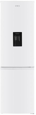 HYE Fridge Freezer - Medium Size 60/40 Freestanding Fridge Freezer 186cm Height, 60cm Width, 291 Litre Capacity, Total No Frost & Water Dispenser, Suitable For Families, White - RF01FF291W01