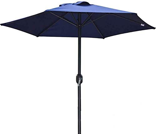 QYYZTQY Esterni Ombrelloni Tavolo Esterno Piedi con Manovella 6 Stecche in Ferro, da Mercato Piscina, Spiaggia, Giardino, Ristorante, Senza Base per Ombrellone
