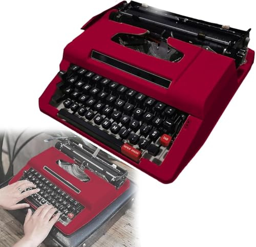Manual Typewriter, Vintage Mechanical Typewriter with Portable Case, Easy to Use for Notes or Letters