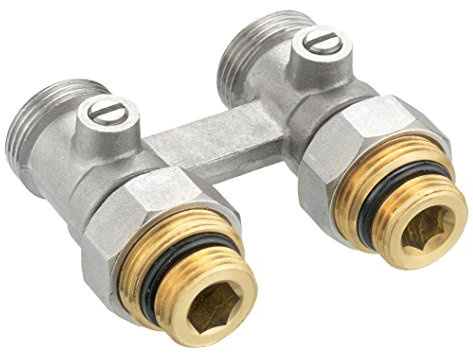 Cornat VRS591510 Répartiteur Laiton Nickelé pour radiateur à soupape/passage droit