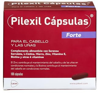 PILEXIL CAPSULAS - Pilexil Cápsulas Forte 100 Unidades,Complementos Alimenticios, con Vitaminas y Minerales, Nutre el Cabello, para Hombres y Mujeres