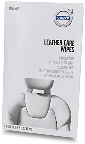 Volvo Toallitas para el cuidado de cuero auténtico, limpia y acondicionador