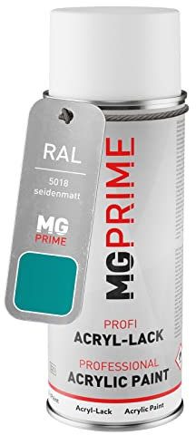 MG PRIME RAL 5018 Bleu turquoise/Turquoise blue Bombe aérosol 400 ml mat satiné séchage rapide