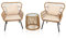 Lycce Balkonmöbel Gartenmöbel Sitzgruppe Garten Balance Poly-Rattan beige 3er Set