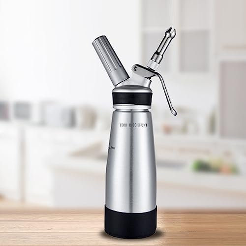 InnovTec Sifone Chantilly 500 ml Inox Rimovibile Cucina Ricarica Professionale Accessorio Inox Pistola Torta Crema Macchina Gelata