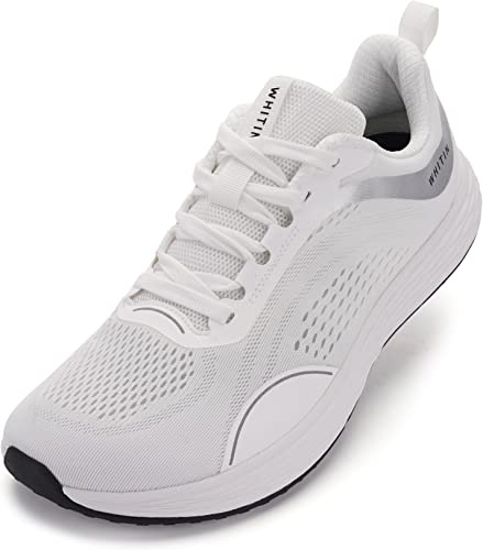 WHITIN Chaussures de Course Zero Drop pour Homme + Large boîte aux Orteils, Blanc/Jardin Opulent, 43 EU, Blanc Opulenter Garten, 44 EU Large