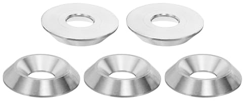 PATIKIL Rondelle de Finition M10 à Tête Fraisée, Lot de 5, Diamètre de 30 Mm, Hauteur de 5,5 Mm, en Acier Inoxydable 304 Massif, Pour Vis à Tête Fraisée, Pour Construction Industrielle