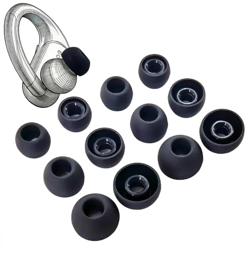 TENNMAK Lot de 12 embouts de rechange en silicone pour écouteurs JBL Endurance, noir