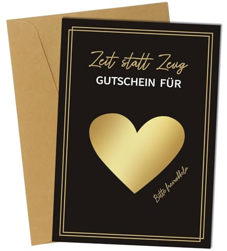 YianHien Zeit statt Zeug Gutschein zum Selber Ausfüllen, Rubbelkarten zum Selber Beschriften, Zeit Schenken Gutschein Rubbelkarte zum Geburtstag Reisen Jubiläum, Gutscheinkarte für Gemeinsame Zeit