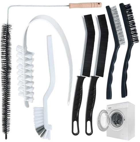 Ucatcher 7PCS Washing Machine Cleaner Brush Kit Crevice Cleaning Brush Hard Bristle Brushes Tumble Dryer Cleaning Brush Radiator Cleaner Brush for Deep Clean Laundry, Sink, Toilet & Window