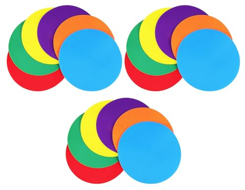 iplusmile Marcatori a Disco Piatti per Allenamento Calcio 23 CM Set 18 Pezzi Colorati Antiscivolo per Esercizi di velocità e Agilità Attrezzatura per Allenamento Indoor e Outdoor