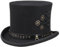 Conner Hut Filzhut Lacing Steampunk Zylinder Wollfilzhut Filz-Zylinder Herrenhut (XL (60-61 cm) - schwarz)