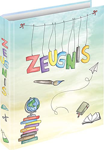 RNKVERLAG 46509 - Zeugnisringbuch Schooldoodle für DIN A4 Formate mit 4 Ring-Mechanik, 1 Stück