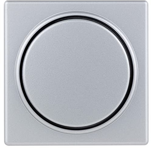 REV Quadro, Dimmer Abdeckung, Drehknopf für Regler, silbern