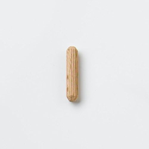 Merriway BH07199 (150 Pcs) Hardwood Wooden Fluted Dowels M8 x 40mm - Pack of 150 Pieces
