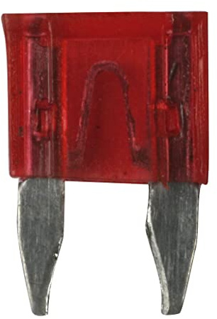 OROK - Lot de 10 mini fusibles 10A enfichables rouge, fusible voiture 10A, mini fusible plat 10A - Pour tous types de véhicules (véhicules utilitaire, engins agricoles) - Fusibles plats pour auto