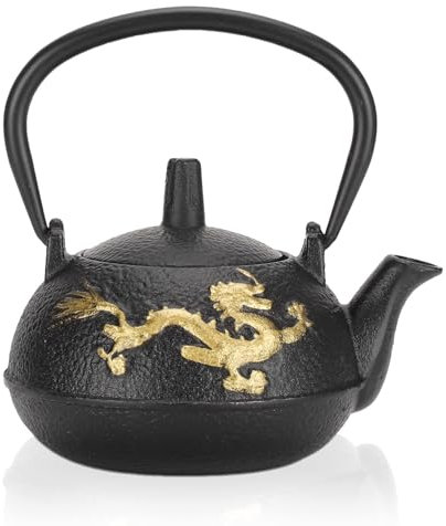 Théières En Fonte En Fer Avec Infuseur, 0.3litre Theiere Induction Japonaise Theiere Emaillee Avec Résistant À La Chaleur En Acier Inoxydable Infuseur Passoire Et Couvercle Bouilloire Pour Thé En Vrac