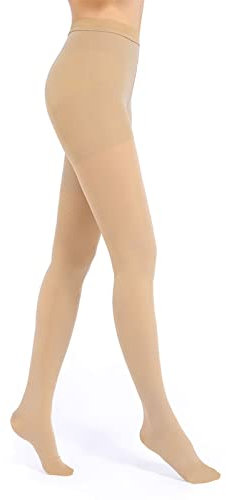 Compression Pantyhose for Women and Men, Closed Toe Medical Compression Stockings, 20-30 mmHg Graduated Compression Pantyhose