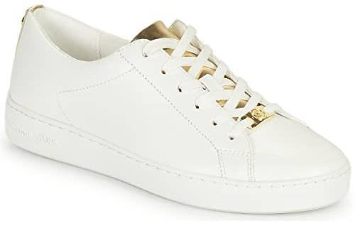 MICHAEL KORS Damen Keaton Lace Up Sneaker, Weißgold, 42 EU