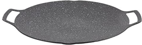 Piastra per Barbecue Rotonda Coreana, Piastre per Pentole BBQ Grill Padella per Piano Cottura Padella Circolare Piastra per Barbecue Coreana Utensili per Barbecue per Cucinare Al (Tipo Gas 30cm)