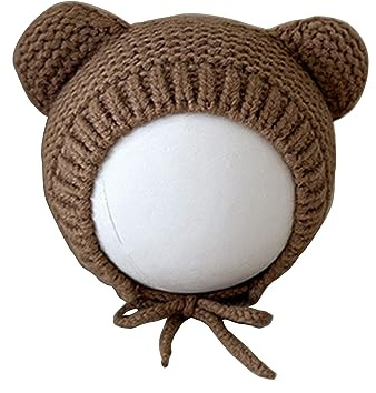 TINGB Gorro con Orejeras para bebé, Gorro de Punto Suave para niños y niñas, Gorro de Invierno para Actividades al Aire Libre