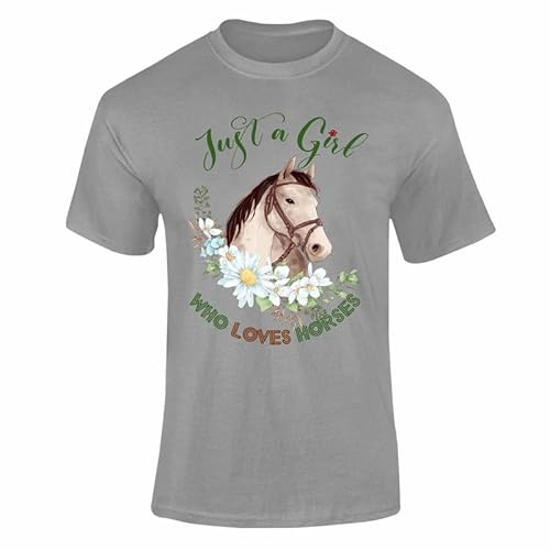Varsany Personalised Clothes Horse T Shirt, Horse Gifts for Girls, Kids Horse Riding Clothes, Girls Horse Riding Clothes, Horse Riding Clothes for Kids, Horse Gift, Horse Lover Gifts Just a Girl 1
