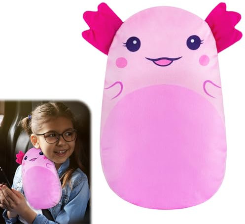 MHJY Coussin Voiture Enfant Protege Ceinture Voiture Adulte Protection Ceinture de Sécurité Cale Tete Voiture Support de Tête Et de Cou pour Filles Garçons Voyage