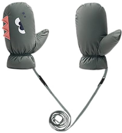 Duyeuau Winter-Sporthandschuhe für Kinder, Ski-Fäustlinge mit weichem Fleecefutter, isolierte Handschuhe, geeignet für Jungen und Jungen