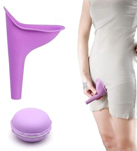 1 pièce Urinoir pour femmes, pisse debout femme, urinoir pliable pour femmes, pipi debout, entonnoir à urine réutilisable pour femmes, pot de maternité debout, portable avec étui de rangement