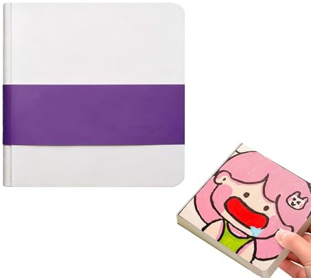 Vordpe Carnet de croquis carré pour aquarelle 8 x 8 cm, 300 g de papier aquarelle en coton, 28 feuilles de 56 pages, carnet de croquis aquarelle, carnet de croquis aquarelle, pour encre, acrylique