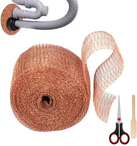 Rete in rame, rete in rame per lumache | Maglia a doppio strato anti-ruggine anti-topo,Recinzione anti-lumache multifunzionale e flessibile, couver