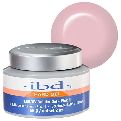 IBD Hard Gel - LED/UV Builder Gel Pink II, 1 pack (1 x 56 g) - MADE IN USA - Nail building at home - without appointments and noisy nail salons
