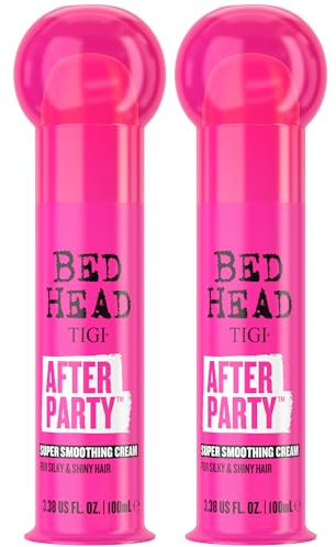 TIG Bed Head TIGI After Party Smoothing Cream 2 Pack Ultimate Frizz Control Hair Care Products for Smooth, Shiny Hair, Summer Fruit Medley Scent, 3.38 Oz Each