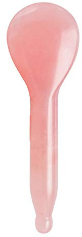 Rose Quartz Jade Roller Real Jade Gua Sha Board Mushroom Massager Face Lifting Tool Facial Guasha Massage Tool (Spoon Shape)