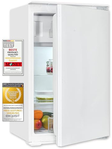 Exquisit Einbaukühlschrank EKS131-3-040F | Einbaugerät | Schlepptürmontage | 120 l Nutzinhalt | Weiß