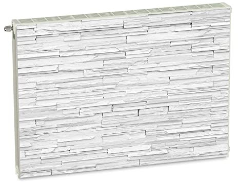 Magnet Heizkörperverkleidung Heizkörperabdeckung Weiss Ziegel 80x60 cm Heizung Abdeckung Verkleidung Magnetische Abdeckmatte Kühlschrank aus Einem Flexiblen Magneten Digitaler Aufdruck