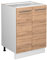 Vicco Küchenunterschrank Fame-Line, Goldkraft Eiche/Weiß, 60 cm ohne Arbeitsplatte