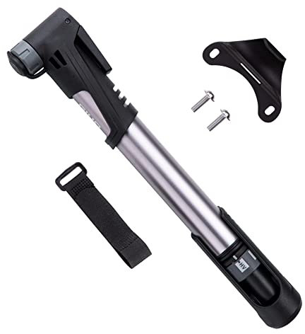 GIYO Mini-Fahrradpumpe, tragbare Rahmenpumpe, einzigartig, cleveres Ventil, passend für Presta & Schrader max. 120 PSI für MTB & Road (Taiwan Made) Manufacturer Direct (GP992)