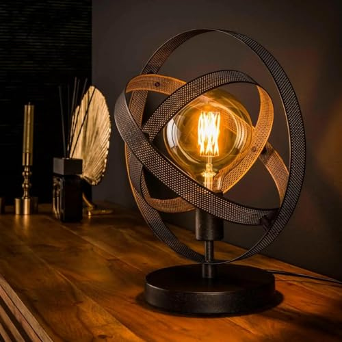 famlights Industrie Tischlampe Lenny Vintage Look/Steampunk Tischleuchte Tischlampe E27 / Metall Wohnzimmerlampe Nachttischlampe Vintage Landhaus Industrial Schlafzimmer Wohnzimmer