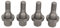 CFTGIW Boulons de Roue Hexagonaux de 17mm, 4 Pièces, écrous de Pneu 003549817, Goujons de Remplacement pour 206 207 208 308 407 1007
