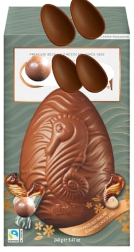 Guylians Seashell Large Egg 240g with a Thank You Sticker- Treats for Adults and Kids- Chocolate Easter Eggs Gifts for Women, Men & Kids -Chocolate Easter Egg Gift 2026