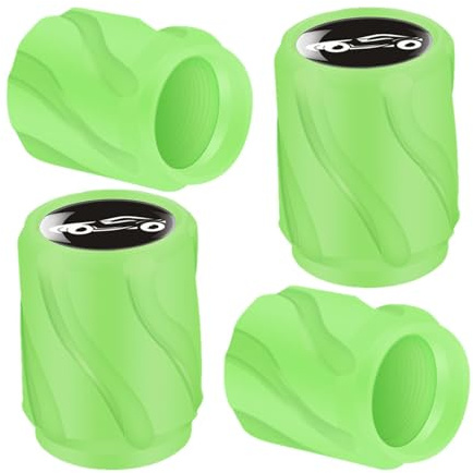 Fravsiu Tapas de vástago de válvula de neumático de coche brillante,Tapas de vástago de válvula de neumático brillante, Tapones de presión de neumáticos, Decoración automotriz de 4 piezas, tapas