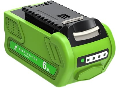 6000mAh Ersatzakku für GreenWorks, Powtree Akku für GreenWorks 40V Kompatibel mit 29462 29252 20202 25312 25322 20642 21242 22272 Akku-Elektrowerkzeuge