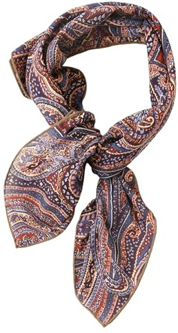 Prettystern bomull och sidenblandning handrullad duk 65/65 cm kvinnor män sommar vår sidenhalsduk, SC07, 65cmx65cm