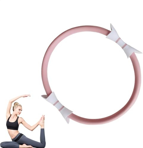 yupeuooe Body Pilatesring | Lätt fitnessring 35 cm motstånd pilatesring | övningsutrustning med dubbla grepp halkfria yogatillbehör för kärna och träning