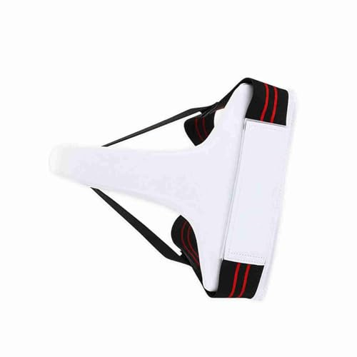 Generic Women Groin Protector Ergonomic Sanda Crotch Guard Boxing Karate Jockstrap PU White XL (L)