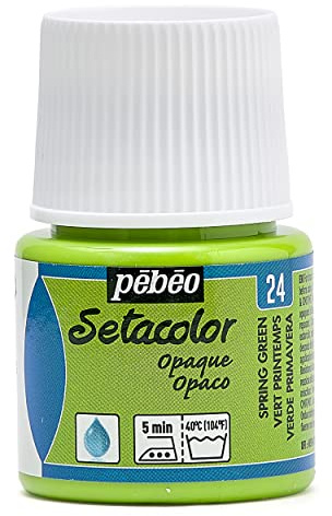 PEBEO 295-024 Setacolor Opaque Fabric Paint 45-Milliliter Bottle, Spring Green,Spring Green