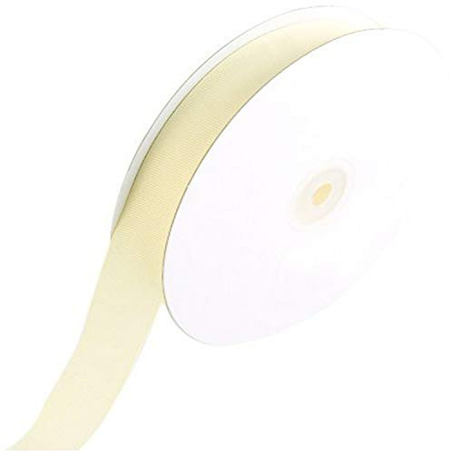 Creative Ideas 7/8-Inch Solid Grosgrain Ribbon, 50-Yard, Ivory
